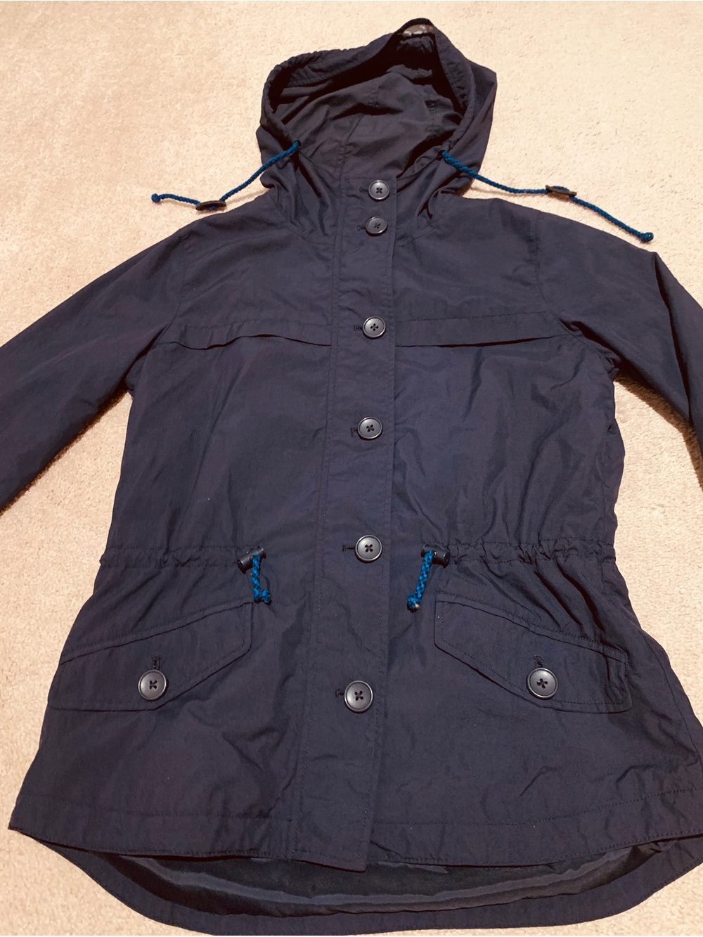 J. Crew Navy Hooded Utility Anorak
